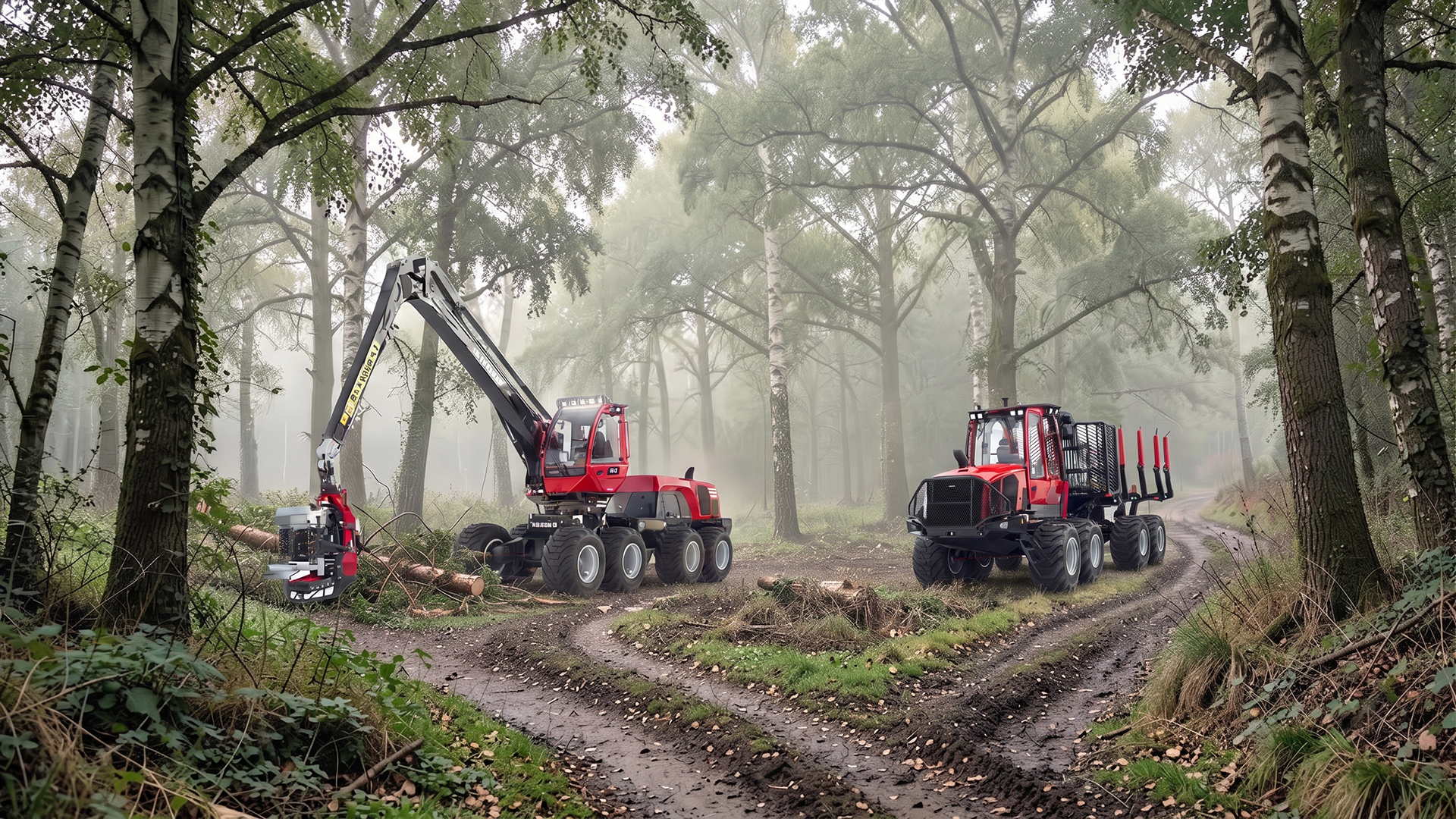 Timber harvesting in managed UK broadleaf woodland
